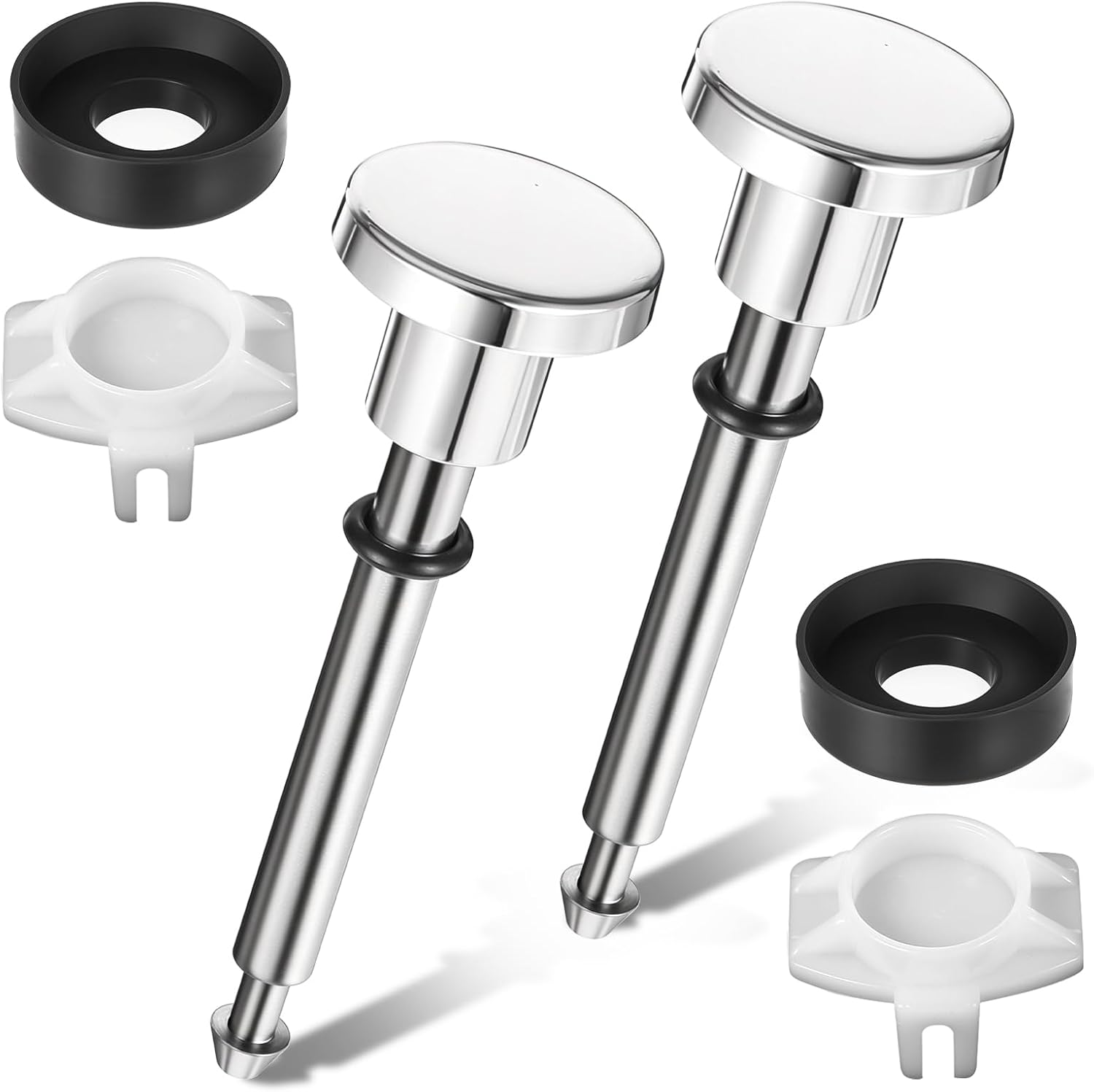 2 Set Tub Spout Diverter Repair Kit Universal Shower Diverter Repair Kit, Includes 2 Diverter Valve Stems, 2 Cup Seals and 2 Gates, Bathroom Bathtub Leaky Faucet Repair Replacement Parts
