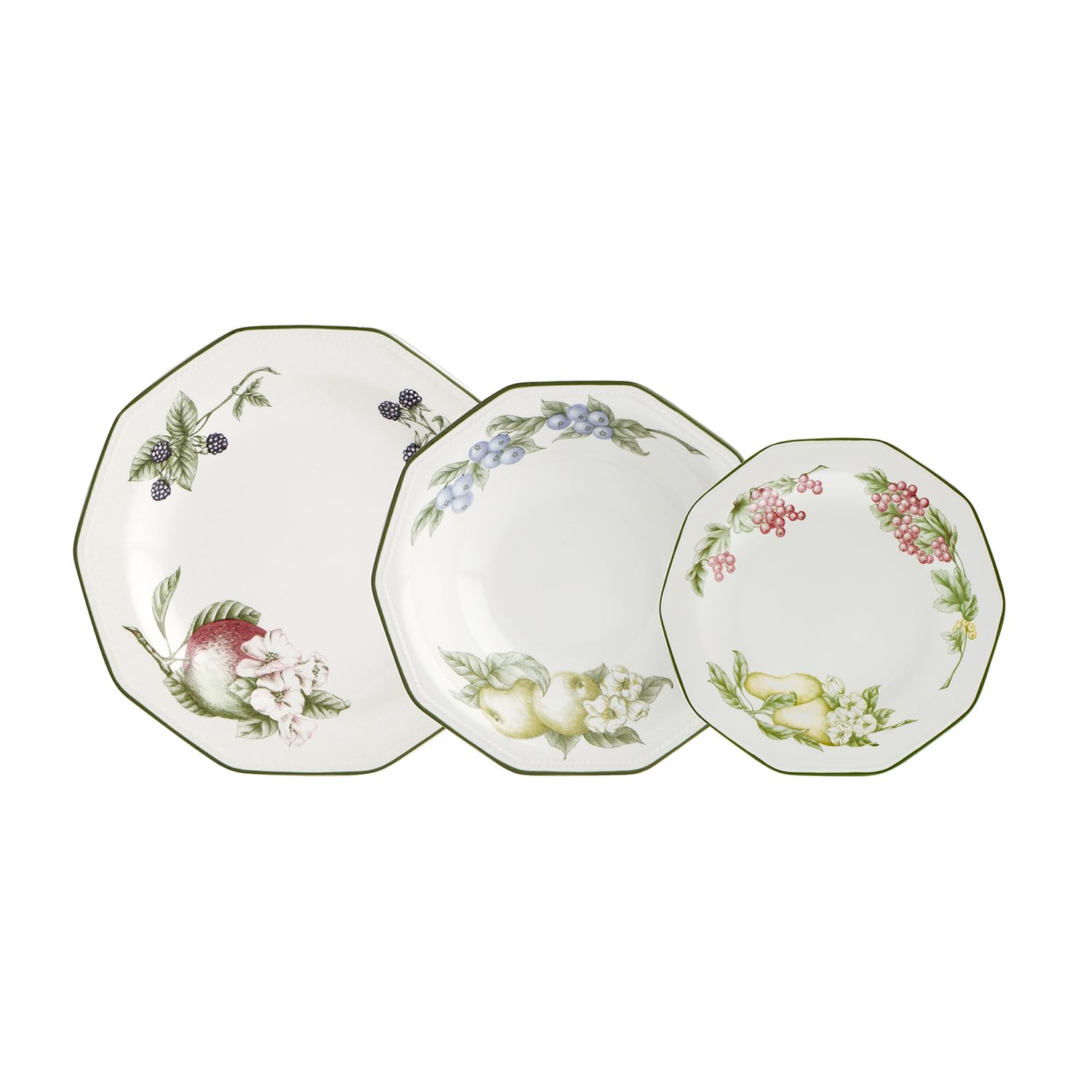 QUEEN'S VICTORIAN ORCHARD - Servizio da tavola in ceramica, 12 pezzi, 4 persone