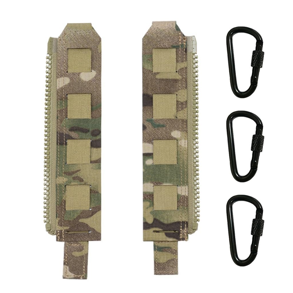 WLXW Tactical Back Panel MOLLE Zipper Kit Molle Zipper Strap Adapter With Expand Loading For Sports Tactical Vest CPC JPC(CP)
