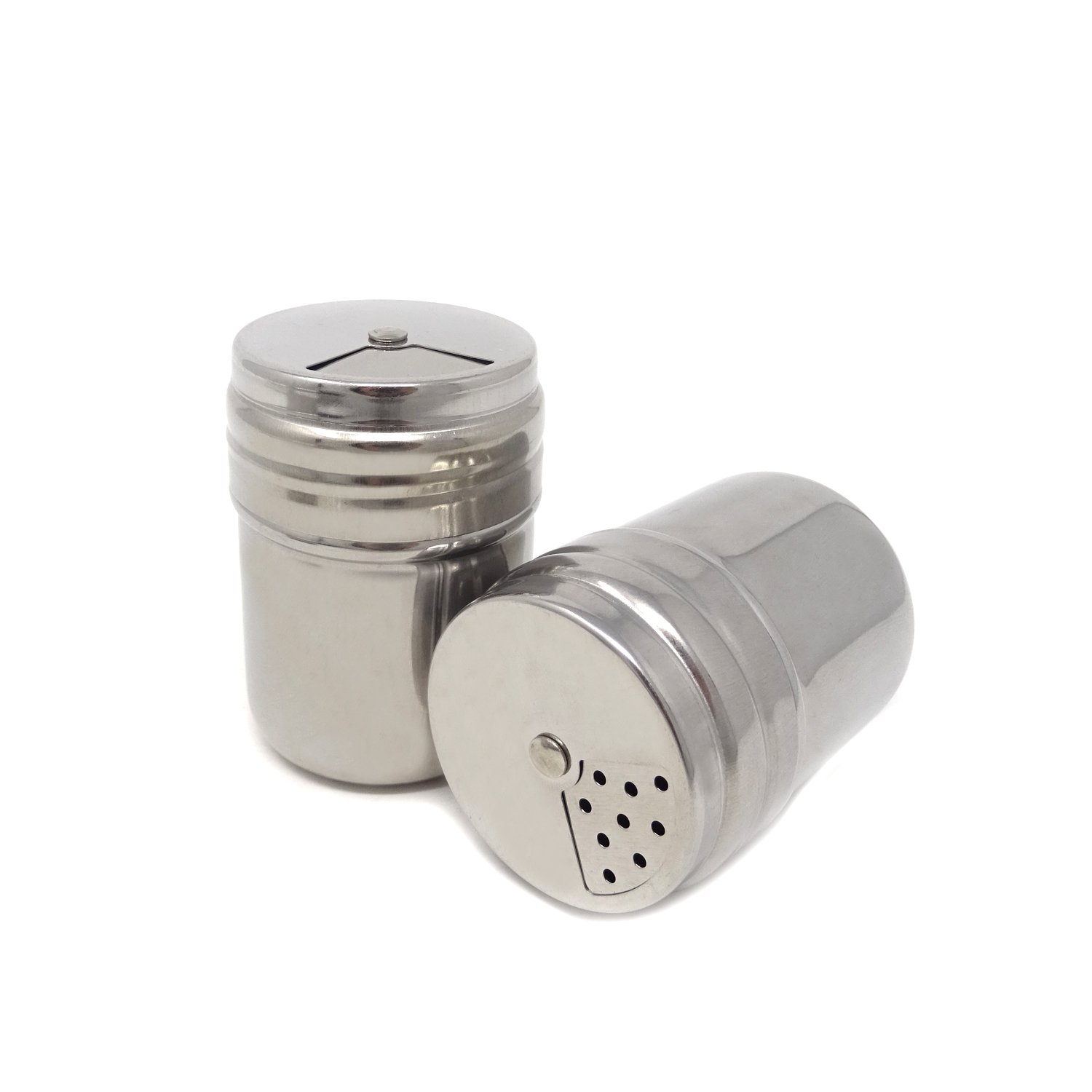 Stainless Steel Spice Shakers - Rotating Design -1