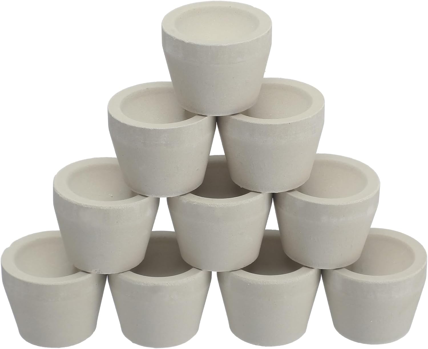 Singhoow 10 Pack Magnesia Cupel, 1-3/8"x1-1/8" Fire Assay Cupels Melting Cups for Gold & Silver Assaying Melting Refining Metal Assaying Tool
