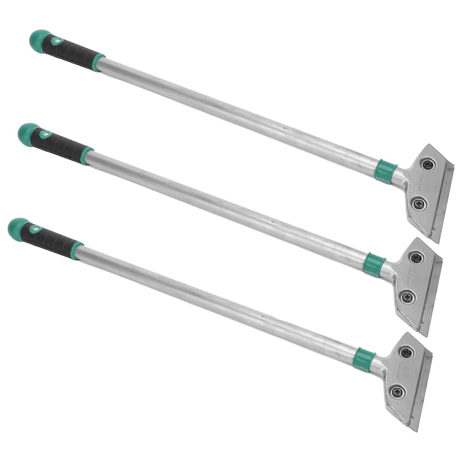 6 Piezas Cuchillo Rascador de Aleación de Aluminio para Limpieza de Paredes de Vidrio de Piso Herramienta Rascadora de 60 cm con Cuchilla de Afeitar Reemplazable y Mango de Goma