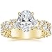 1-4 Ct Moissanite Ring In 10k 14k 18k Gold & 925 Sterling Silver Solitaire Flurry Moissanite Bridal Rings Set Christmas Gift For Women (Yellow, Oval | 3 Carat)