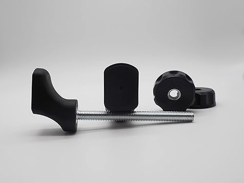 Miniatura 2 de Adaptador de varilla de husillo redondo M8 (0.315 in), paquete de 2 unidades para puertas de seguridad de bebés y mascotas montadas a presión (0.315