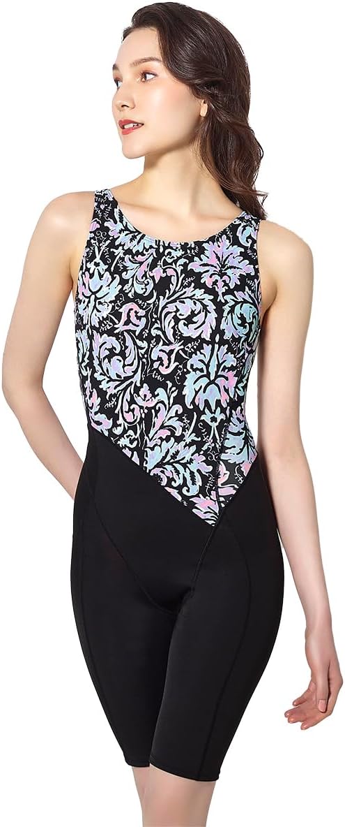 Wacoal Swim Wear (ワコール スイムウェア) 水着 オールインワン 4分丈 体型カバー部位【おなか】 フィットネス