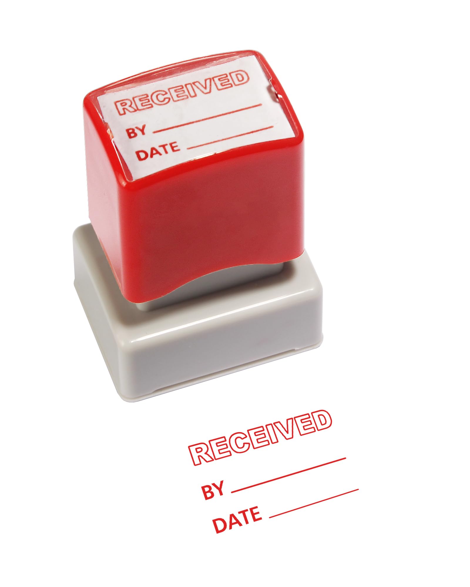 Juqumty Red Self-Inking Rubber Stamp Business Stamp For Office Quick Document Processing Ink Refillable Clear Impressions Office Stamp – Received