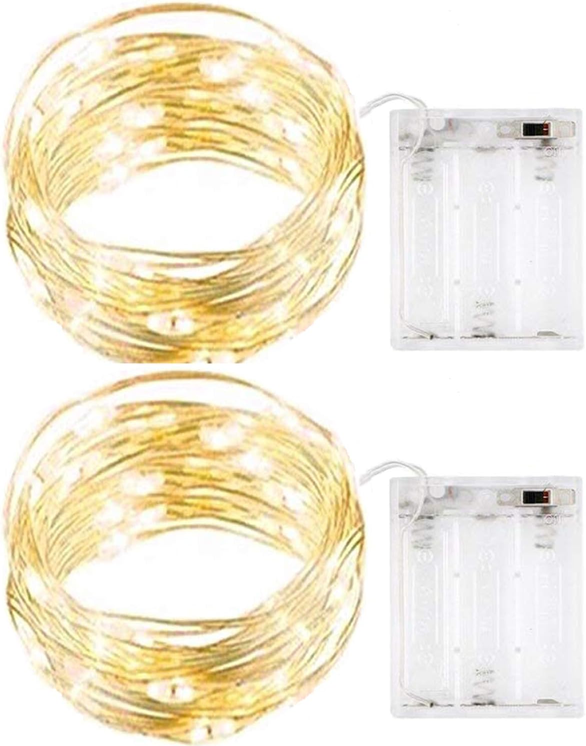 STRMASCHAINBattery Operated String Lights,InteTech [2 Pack] 5m 50 LEDs Fairy Lights Decoration Indoor Use