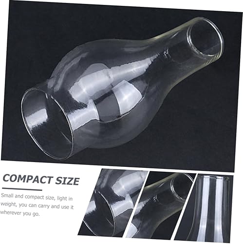 Miniatura 5 de Housoutil Lámpara de queroseno Pantalla de vidrio Vintage Bombillas Lámpara de queroseno Globo Huracanes Lámpara Chimenea de Vidrio Lámpara de