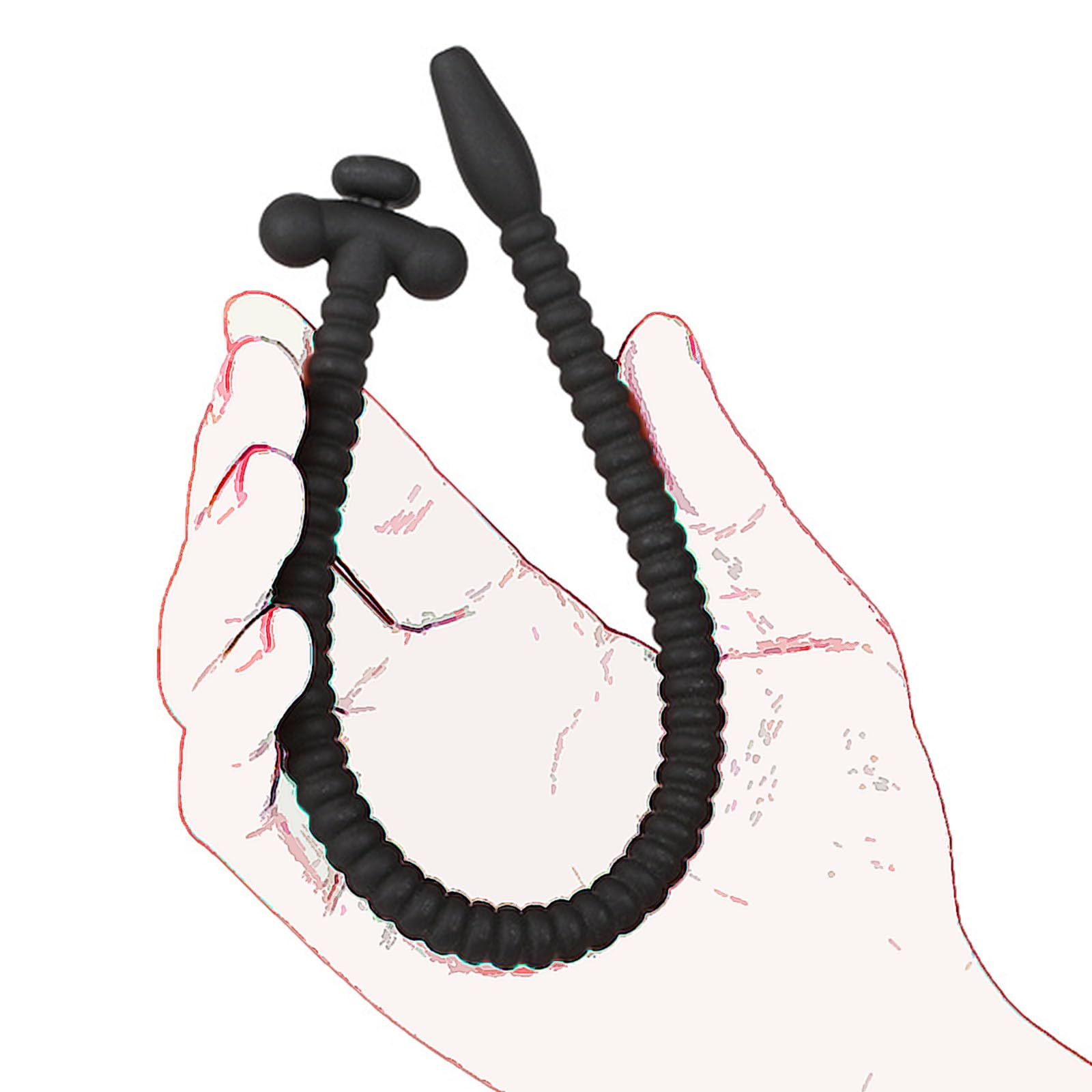 Tubo fitness maschile con rivestimento rimovibile, lungo tubo per esercizi per urinare facilmente -ITHB12 (A:Diametro del tubo: 6 mm)