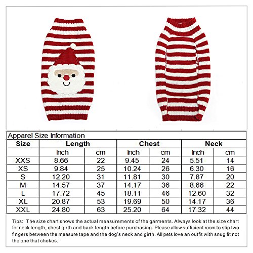 PETCARE Hundepullover Weihnachten Hund Rollkragenpullover Weihnachten Muster Strickwaren warme Haustier Pullover für Hundewelpen Party Puppy Geschenk für Hund