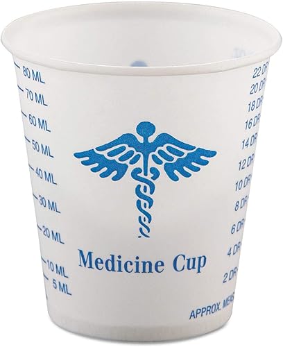 SCCR3 - Taza de medicina graduada de papel recubierto de cera Solo R3, 3 onzas