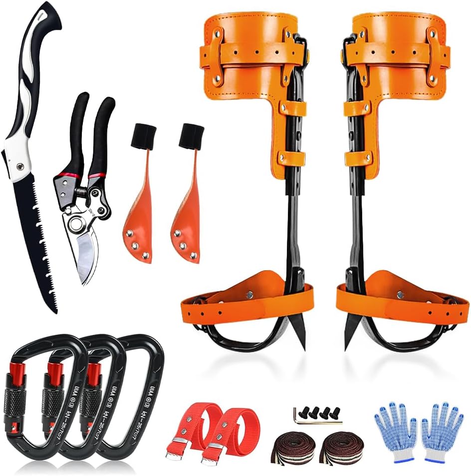 Tree Climbing Gear Set, Adjustable Tree Climbing Spikes Tree Climbing Tool for Tree Work