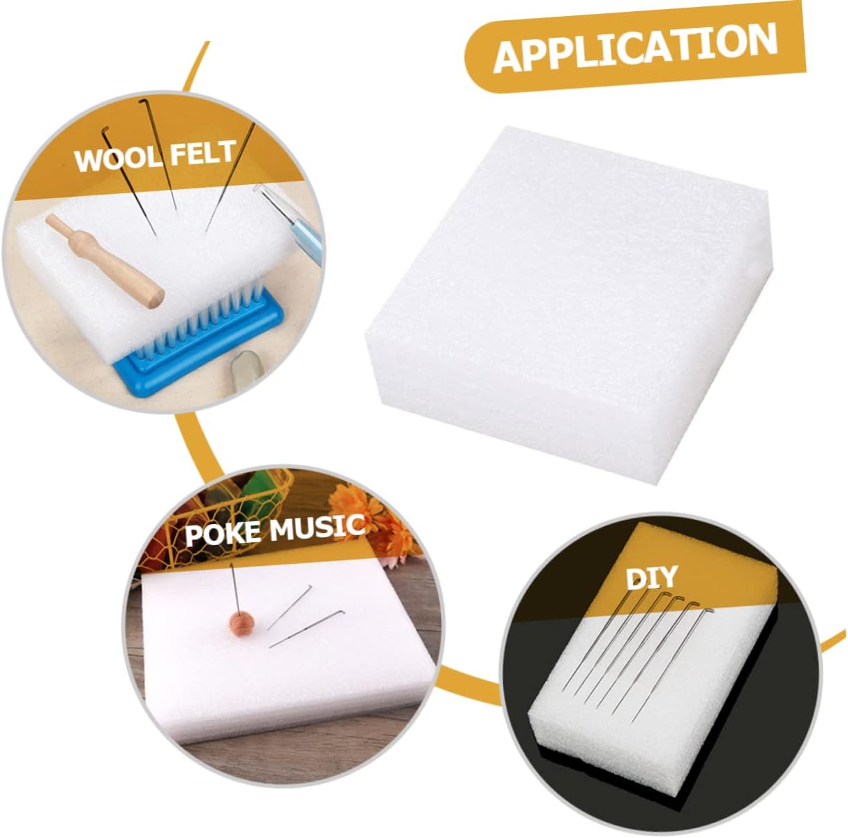 JEWEDECO 4pcs Flat Panel Needle Felting Foams Pad Versatile Cushions for Wool Crafts DIY Projects and Embroidery Large for Beginners and Experienced