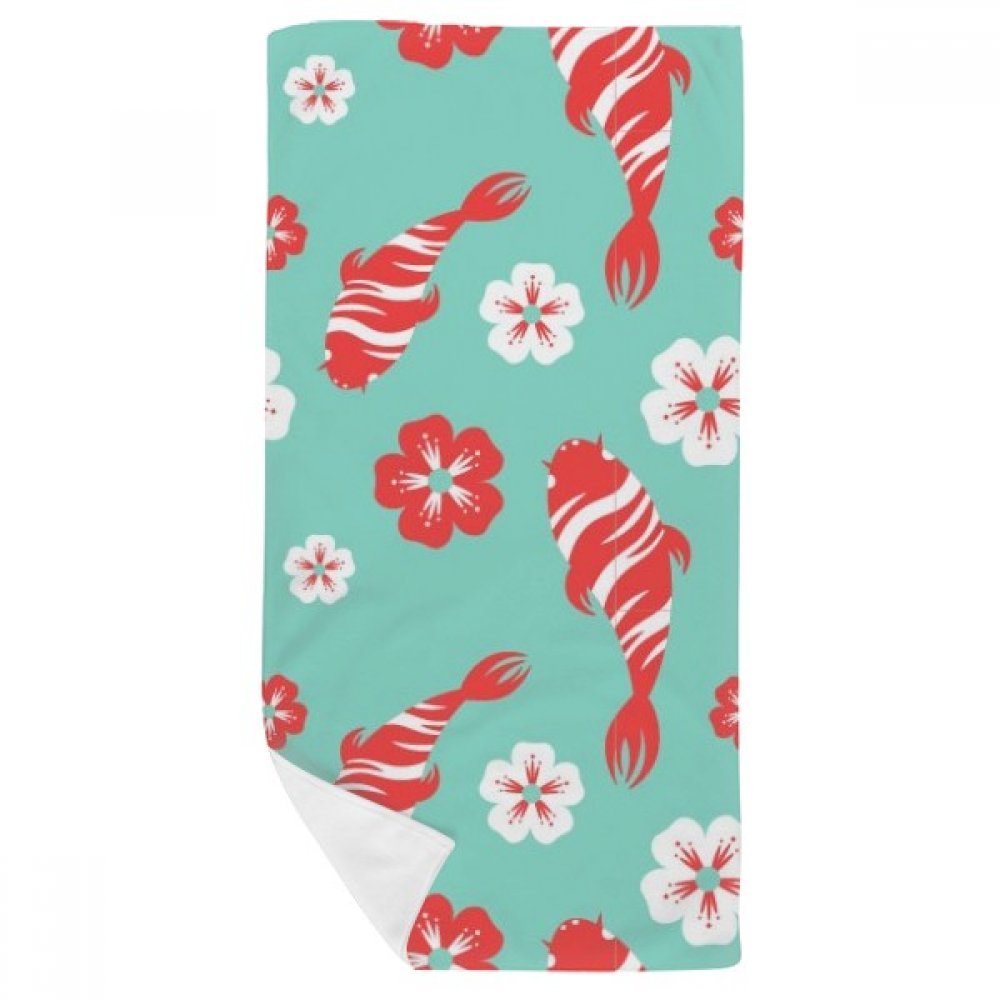 Serviette de bain Sakura contre peau irritée gant doux 35x70cm