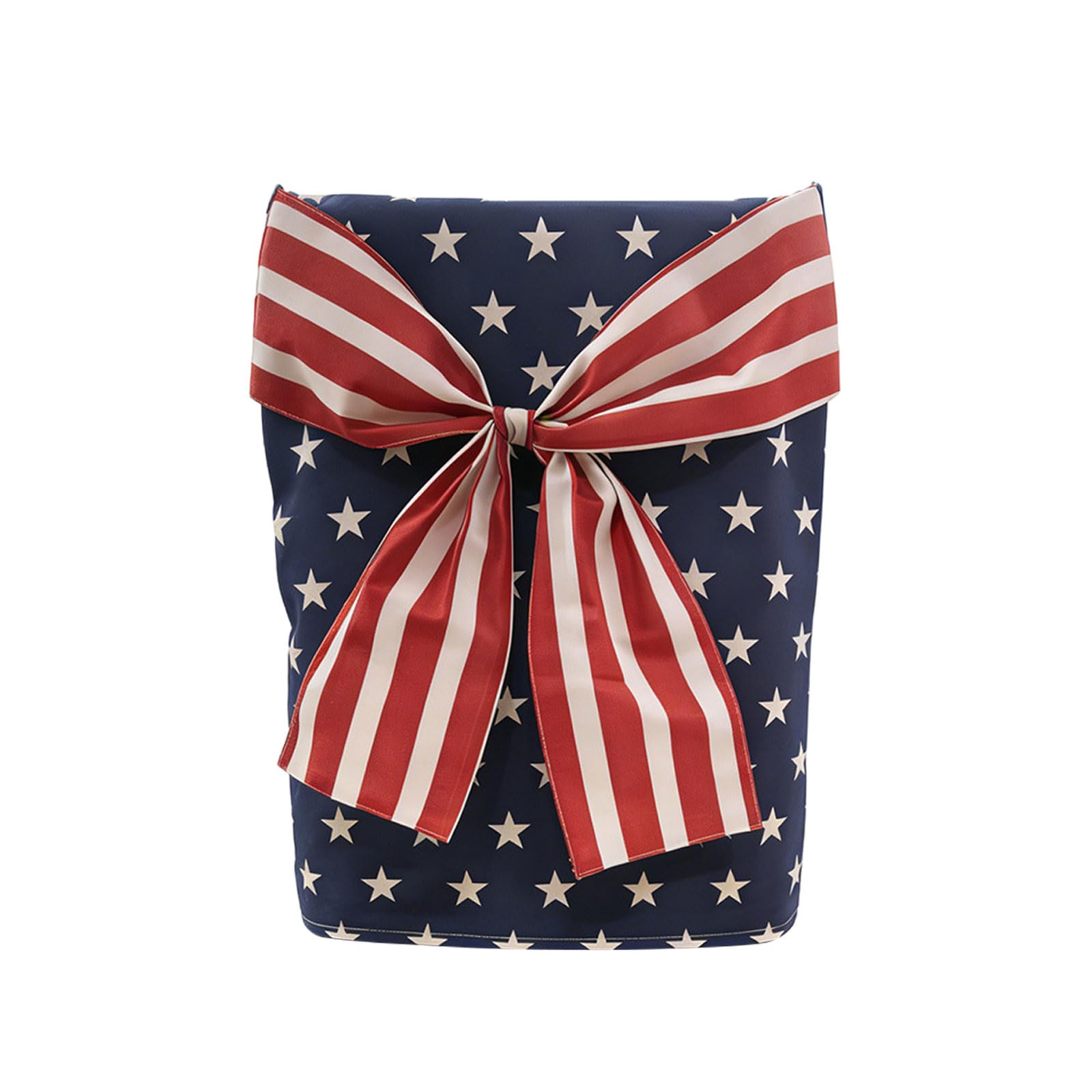 NVOQILIN Patriotic Dining Chair Cover with Bowknot Decoration Suitable for Parties and Home Decoration Celebration Chair Slipcovers