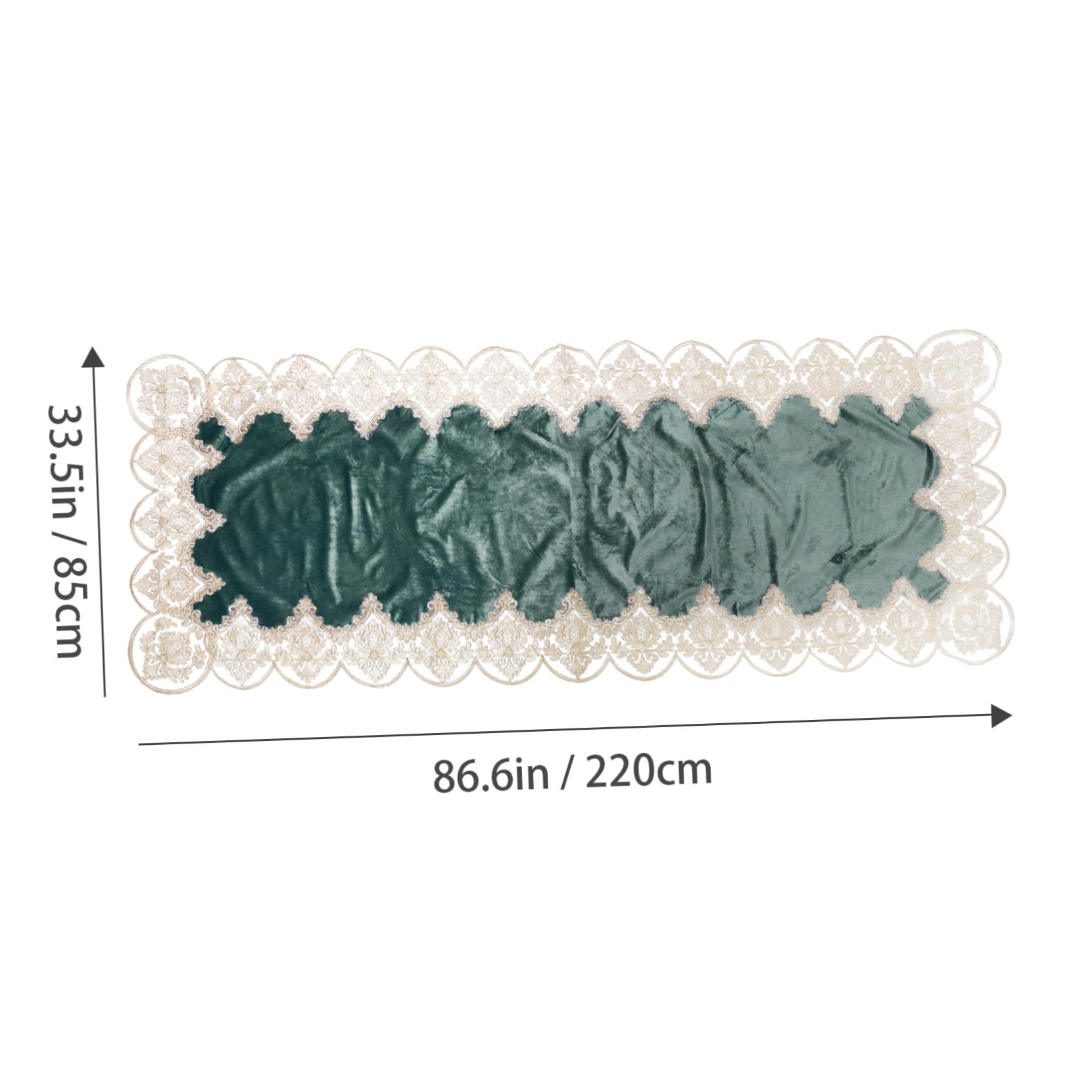 ibasenice Housse Demi-couverture pour Piano Électronique, Motif Dentelle Brodée, Polyester Pliable et Décoratif, Protection Anti-poussière pour Piano
