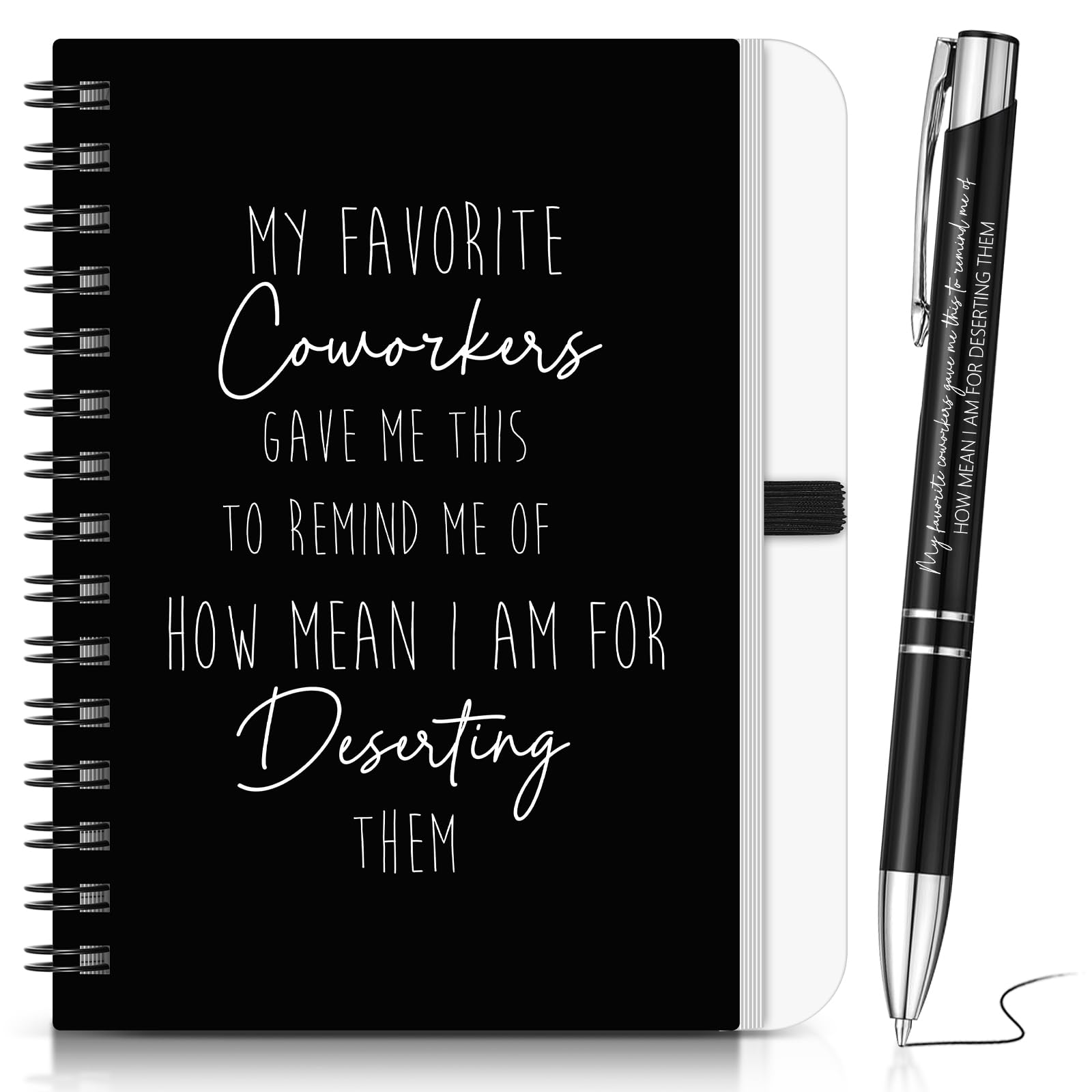 Hestya 2 Pcs Employee Appreciation Gifts Sets Funny Coworkers Leaving Farewell Gift for Coworkers Include Notebook Ballpoint Pen for Goodbye Colleagues Coworker Departure