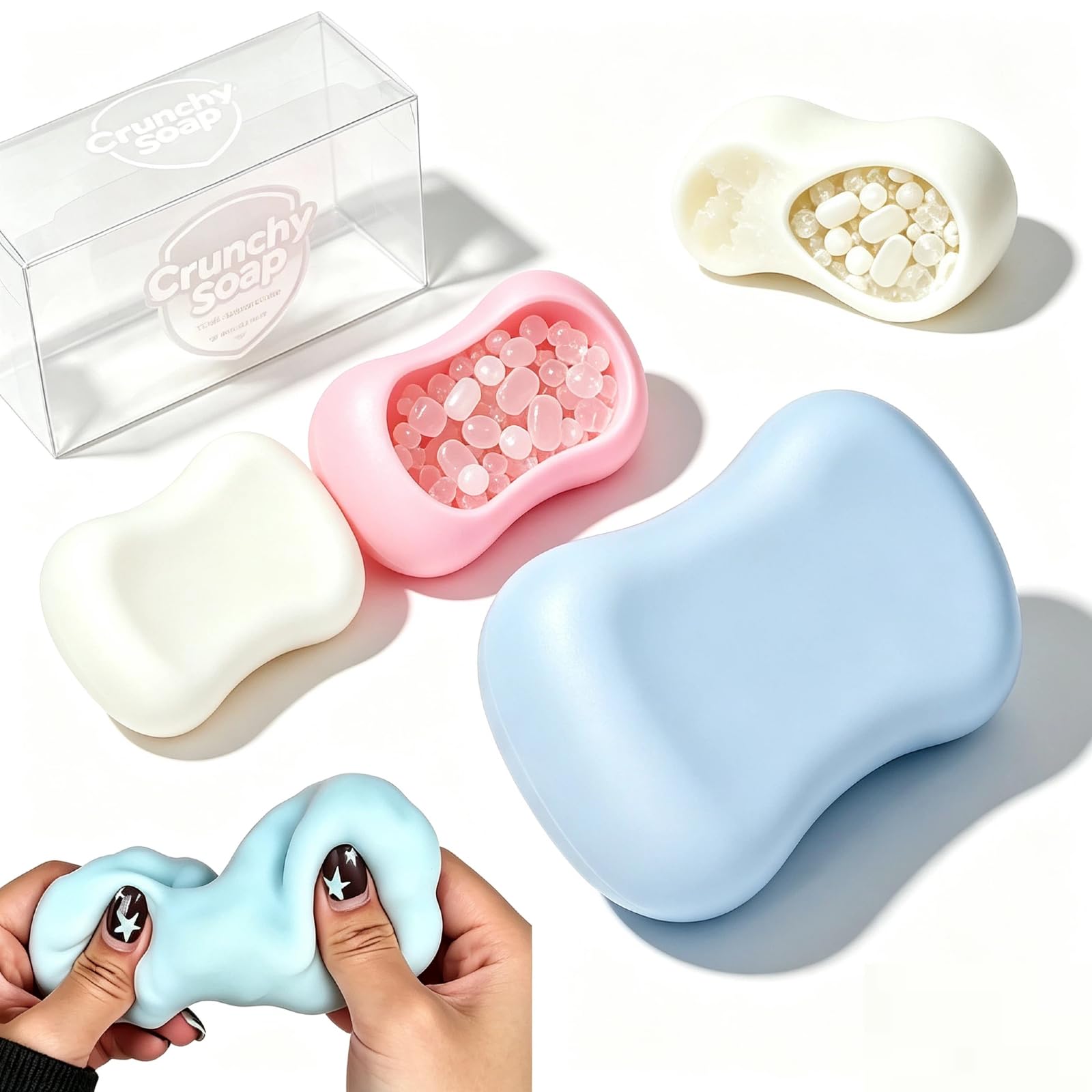 Crunchy Soap Squishy Stress Ball，Soap A：Soap