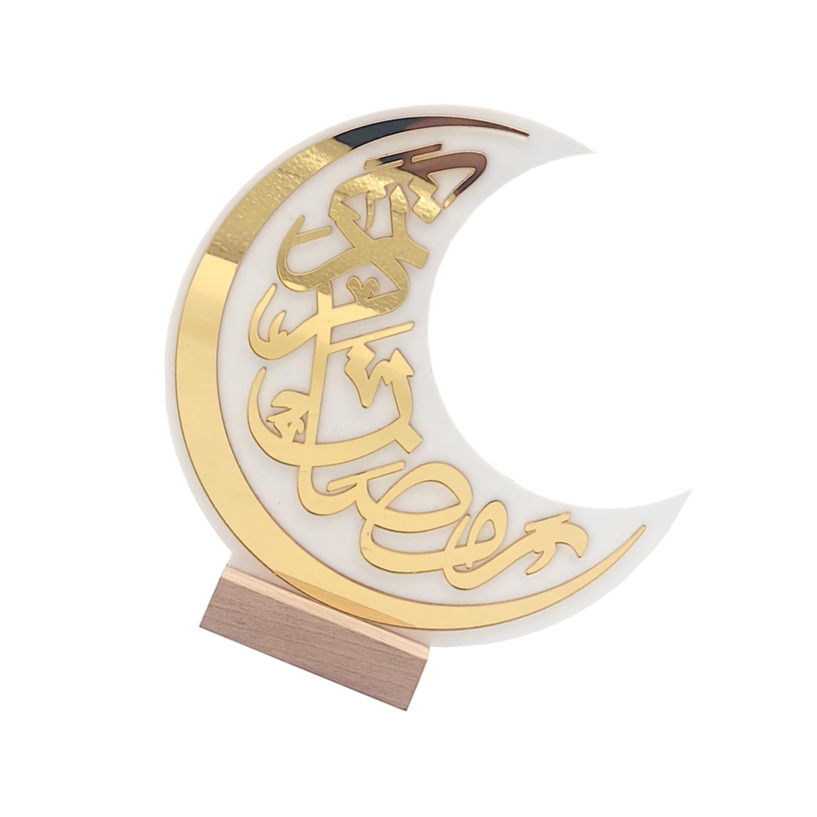Eid Mubaraks Table Centerpiece Signs Eid Mubaraks Freestanding Tabletop Ornament for Ramadans Decorations Wood Table Centerpiece Signs