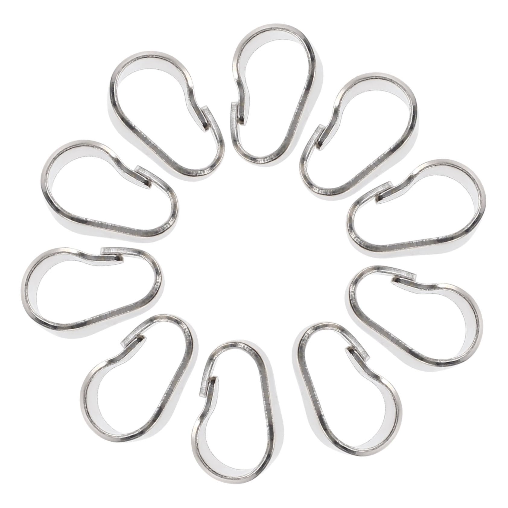 SHINEOFI 5 Set Fibbia Pendente Circlip Ciondoli Per La Creazione Di Gioielli Fascino Anelli Di Salto Kit Catene Catena Ciondolo Collana Anelli Triangolari Collane Silver Argento 10 Pezzi*5