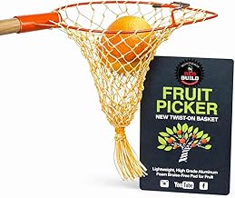 Fruit Picker Basket Head, Rust Proof Paint, Lightweight, Metal Ring, for Apple Mango Harvesting (Pole Not Included)