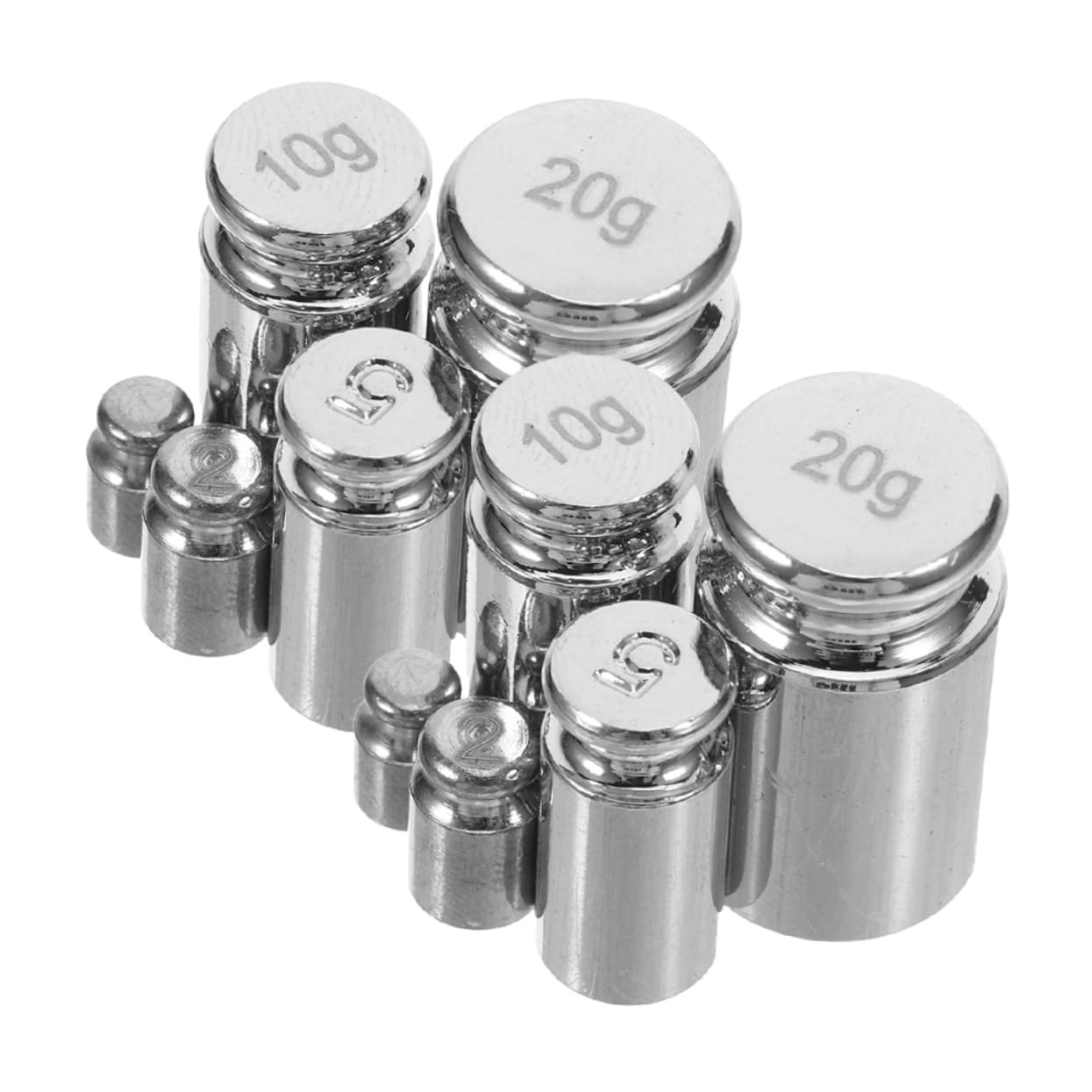 PLAFOPE Gram Calibration Weights Set 10pcs 1g-20g Precision Weights for Scale Calibrati