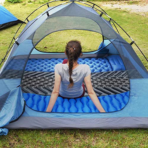 Sundom Isomatte Camping Outdoor Ultraleicht Camping Isomatte Aufblasbare, wasserdichte Faltbar Luftmatratze, Kleines Packmass Campingmatte Schlafmatten für Camping Wandern Sport Reisen Backpacking