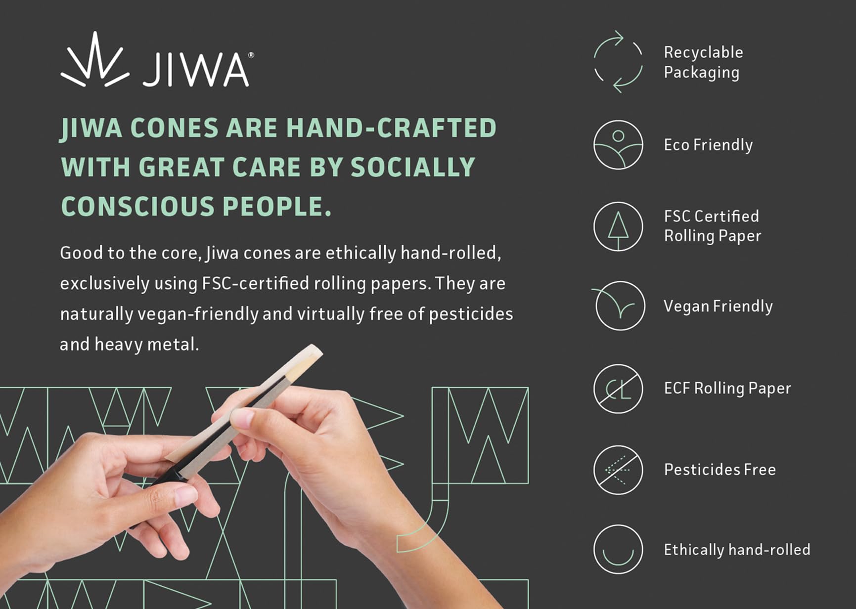 JIWA 1000 Conos Pre-Enrollados - Conos King Size Pre-Enrollados - Conos Joint Cónicos Pre-Enrollados - Papeles Pre-Enrollados (109 mm) Con Filtro (21 mm)