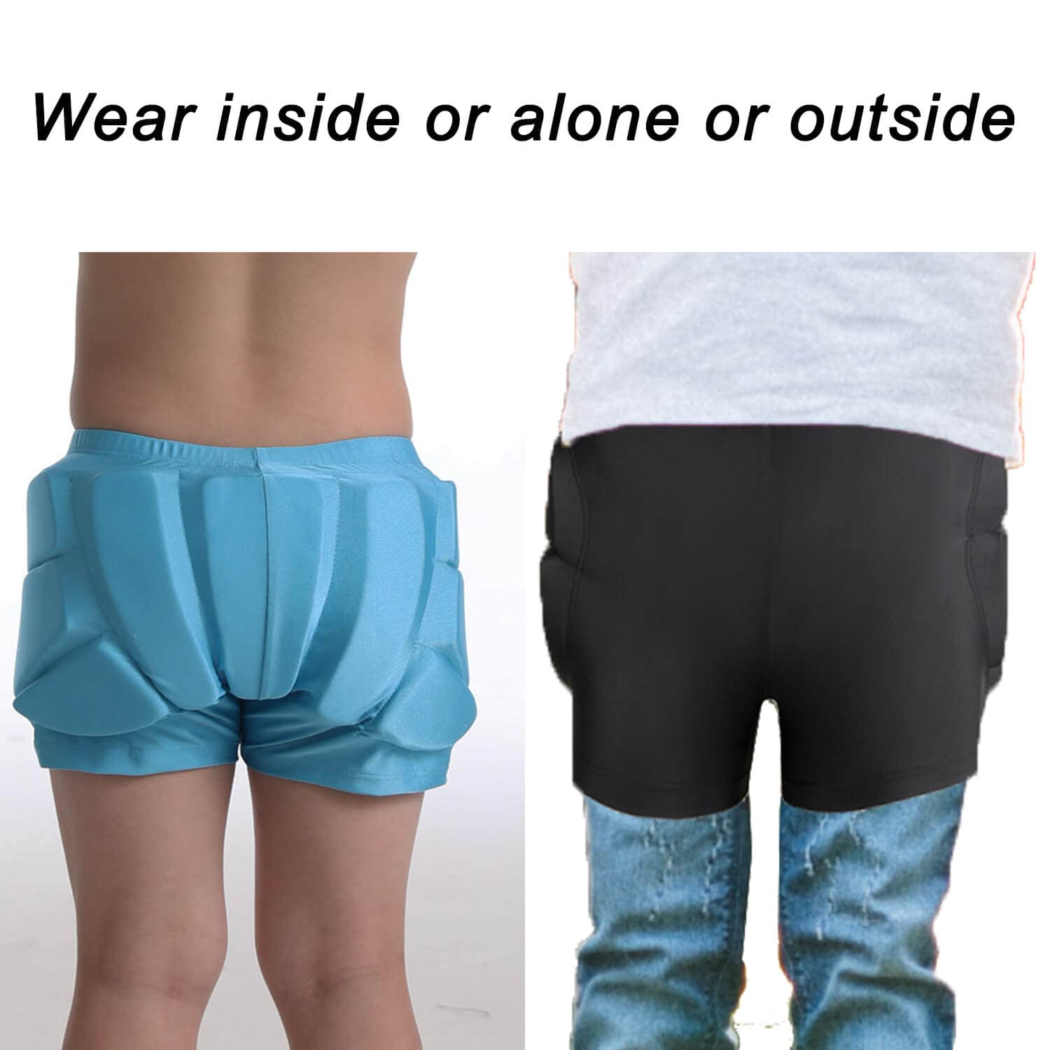 Pantalones cortos acolchados para niños, con almohadillas protectoras para snowboard, esquí, patinaje, ciclismo, protección 3D para coxis