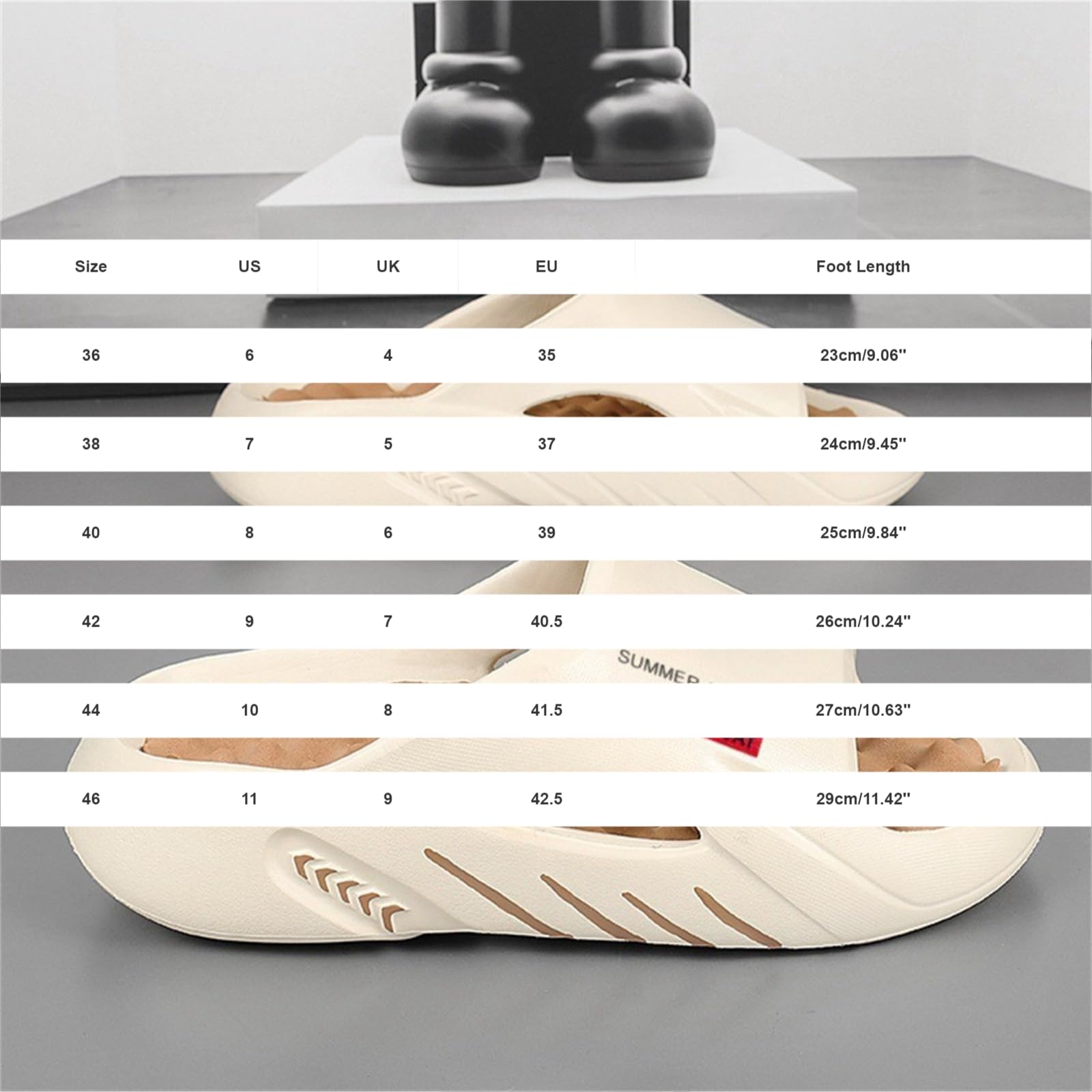 Chanclas de baño de EVA para hombre, plataforma con cama, diapositivas deportivas con función de masaje, antideslizantes y suaves, pantuflas para ducha, playa, sauna y uso diario, pies anchos