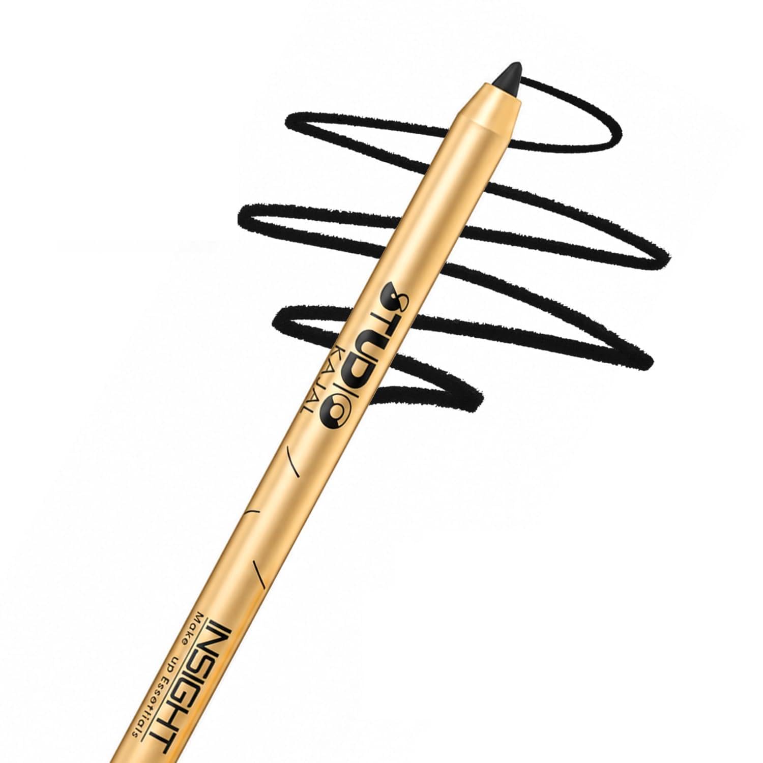 INSIGHT Studio Kajal - Black 1.5 g | Waterproof & SmudgeProof | Long-Lasting | Jet Black Eye Pencil for Precision Lines & Smoky Eye Makeup-image-5