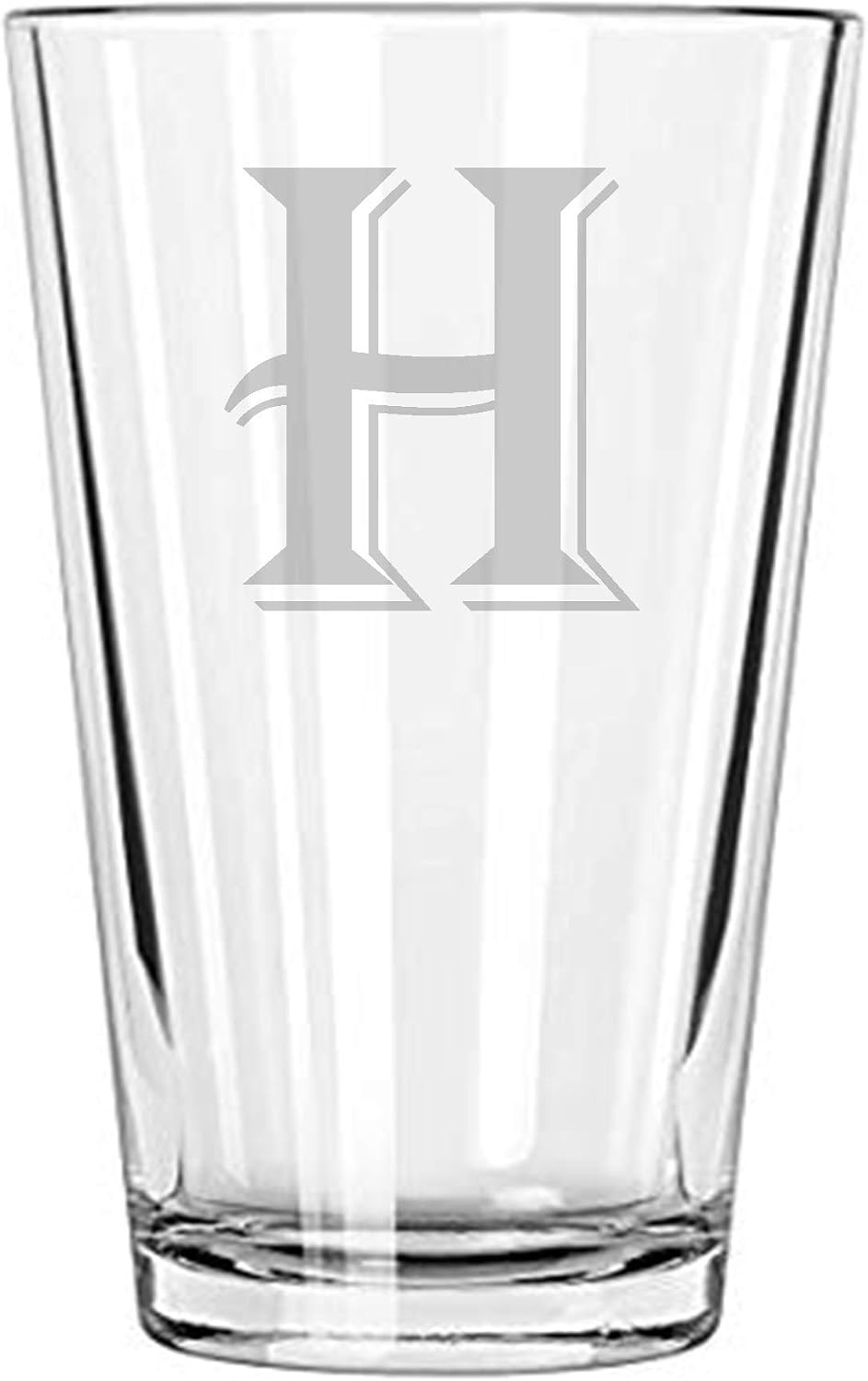 Beer glass 16 oz pint Monogram (M)