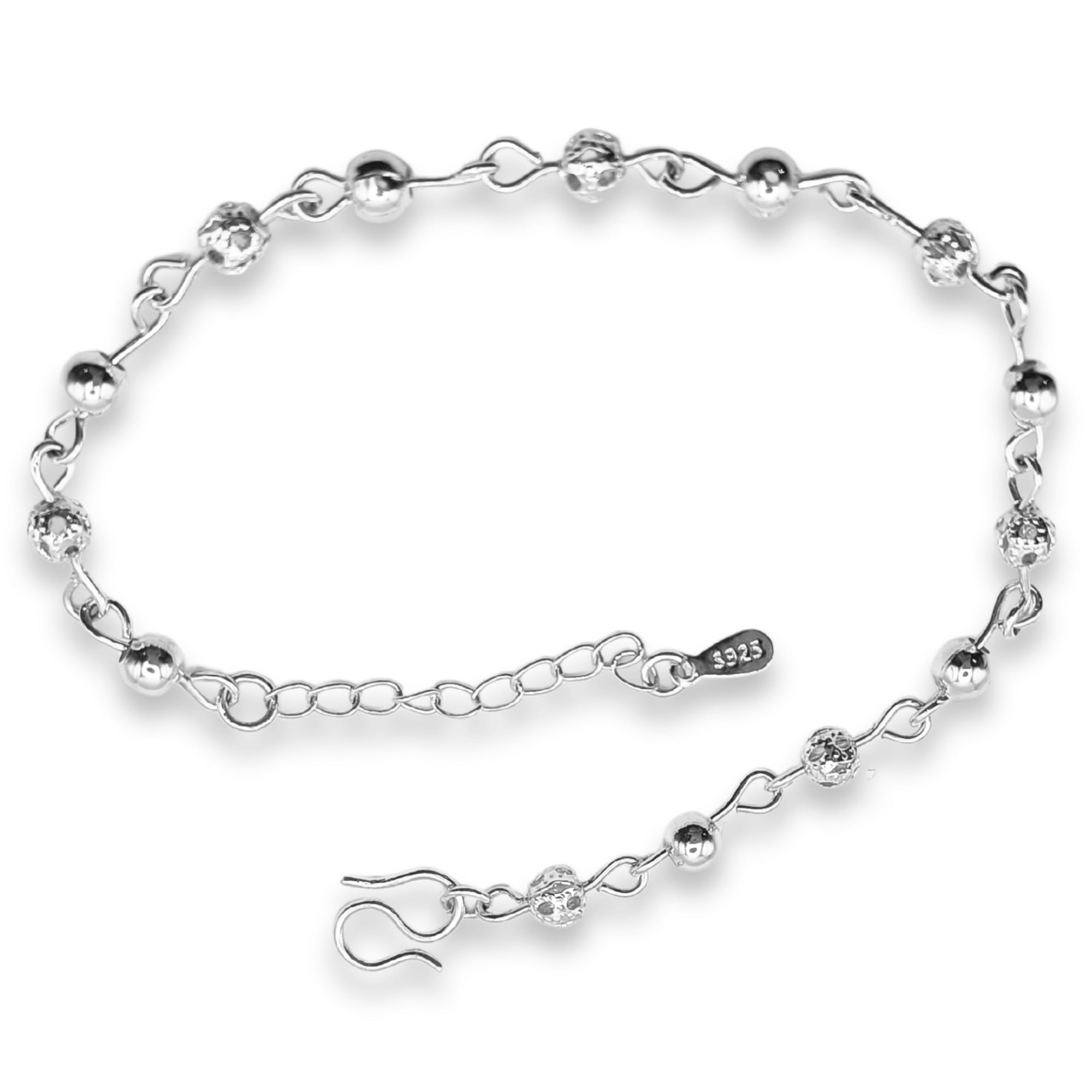 Soraya NavarroPulsera Plata Mujer 925 de Bolas Ajustable | Pulsera Mujer Plata Regalo Pareja, Regalo Amiga | Brazalete Mujer Día de la Madre, San Valentín | Joyería Mujer Regalo Mujer Original