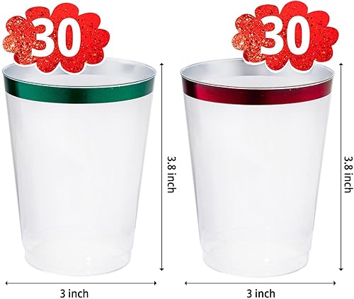 Miniatura 2 de WDF Paquete de 60 vasos de plástico transparente de 10 onzas desechables  Vasos transparentes de primera calidad para fiestas, reuniones de