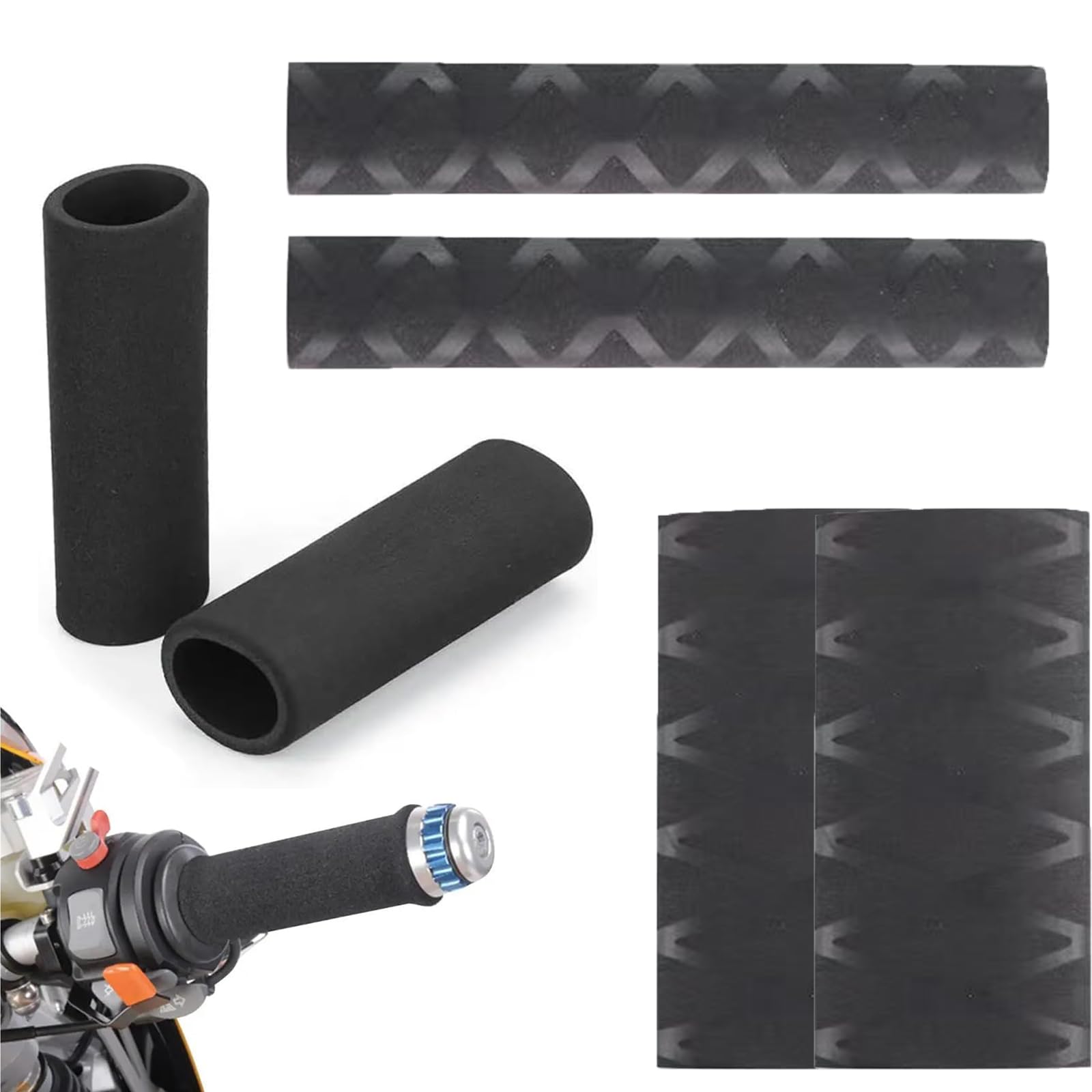 Copre Grips Moto Copertura Universale Termorestringente Maniglia Barra Antiscivolo Manubrio Comfort