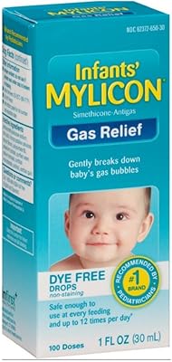 Mylicon Infant Drops Anti-Gas Relief Dye Free, 1 Fluid Ounce Per Bottle 7 Pack