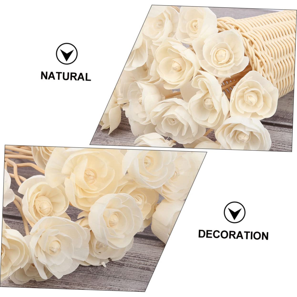 Alipis 32 Piezas Flor de Hierba de ratán Recarga de del difusor Palo de perfumado Oil Diffuser ambientador Palo difusor de Aroma de Flores Palos difusores con Flores