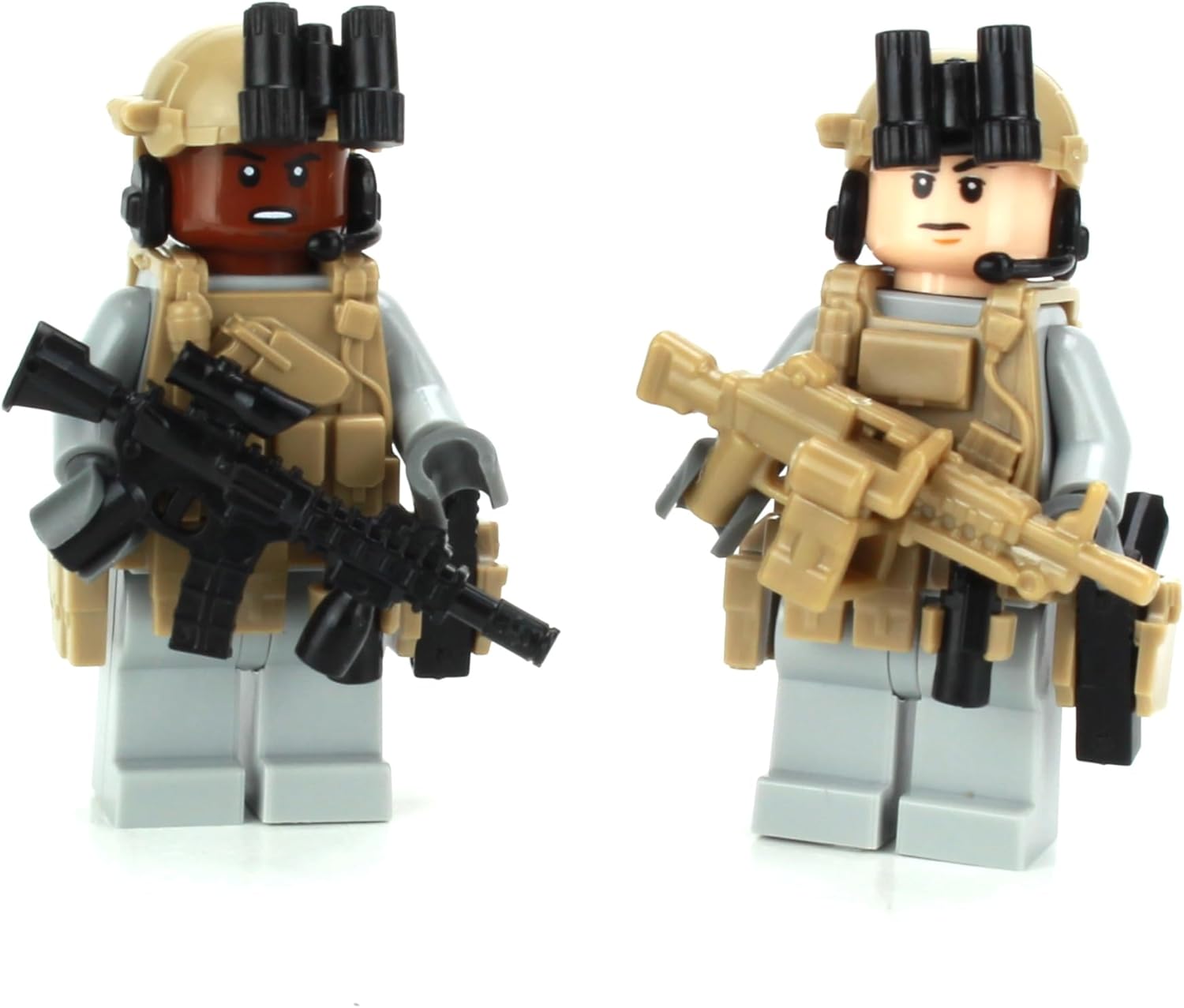 Battle Brick 1.6 Inches Tall US Army Rangers Custom Minifigures| Genuine Military Minifig | Custom Tactical Gear | Modern Warfare | Great Gift for Ages 8+ to Adult AFOL