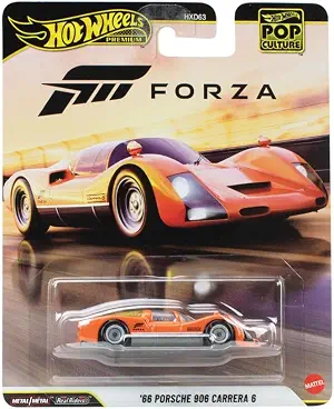 Hot Wheels Premium Pop Culture Forza '66 Porsche 906 Carrera 6, Die-Cast Metal Collectible Car