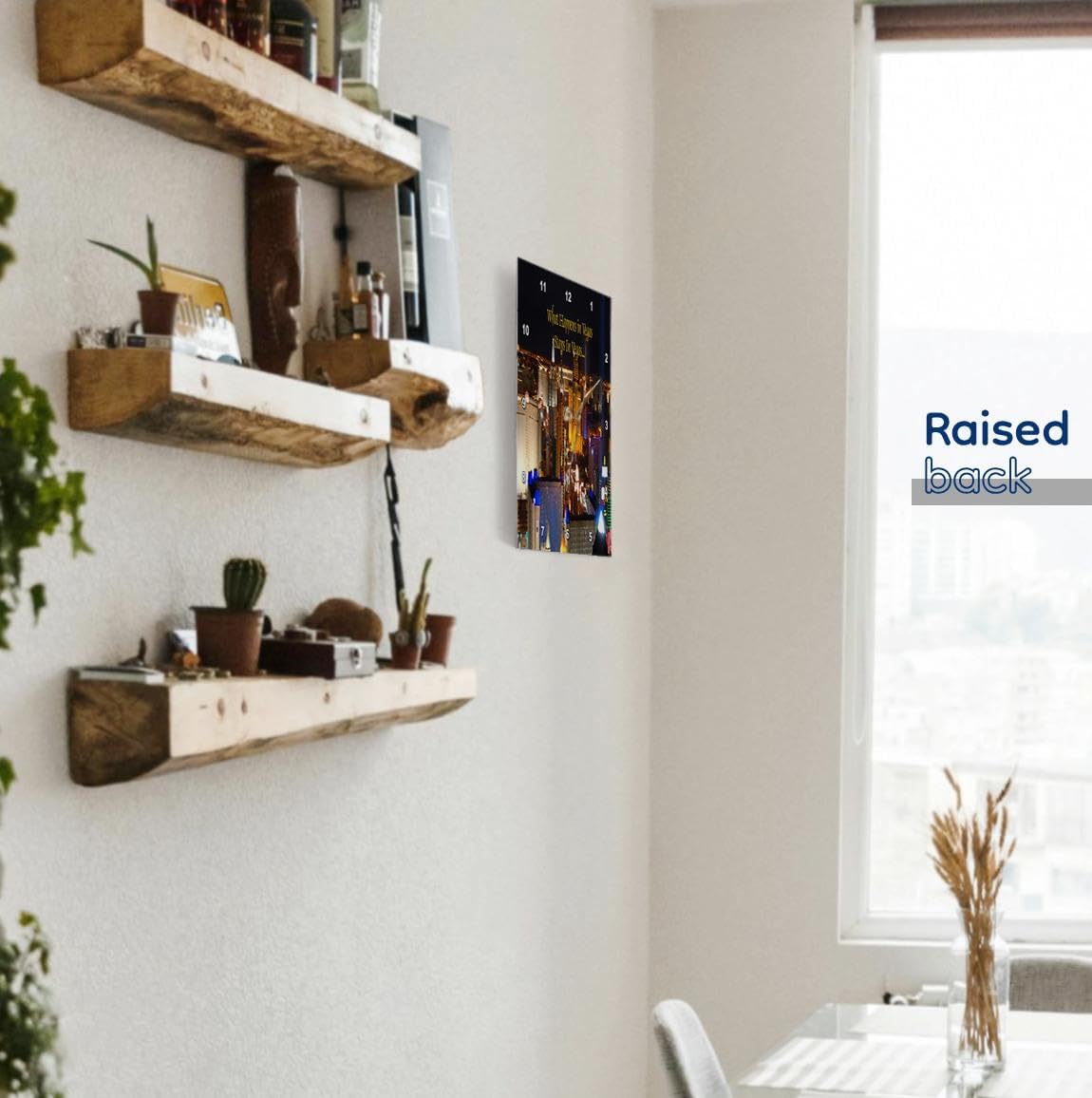 3dRose Wall Clock Silent - 13 inch - What Happens in Vegas Stays in Vegas - Las Vegas