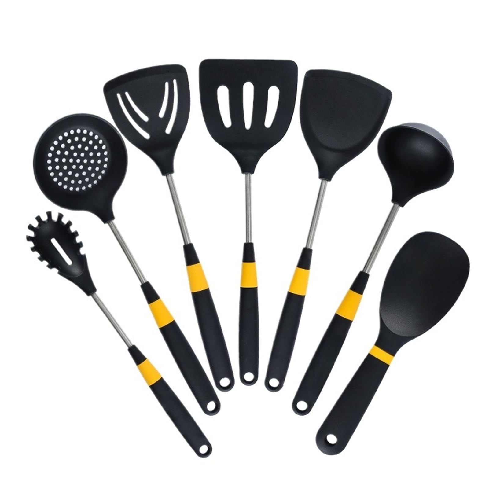 Utensilios de cocina, espátula, cuchara arroz, mango largo, juego(7pcs)