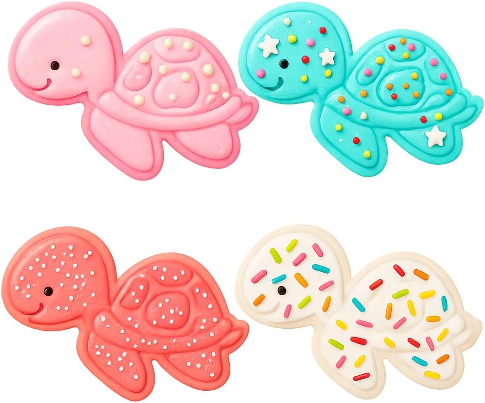 Mighty Gadget Baby Cartoon Turtle Cookie Cutter & Stamp - 4x2.8" Cute Design for everyone' Parties (Random Color) image 5