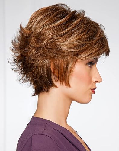 Miniatura 2 de Peluca corta en capas Eva Gabor Gala de Hairuwear, tamaño promedio de la gorra, G8+ Chestnut Mist