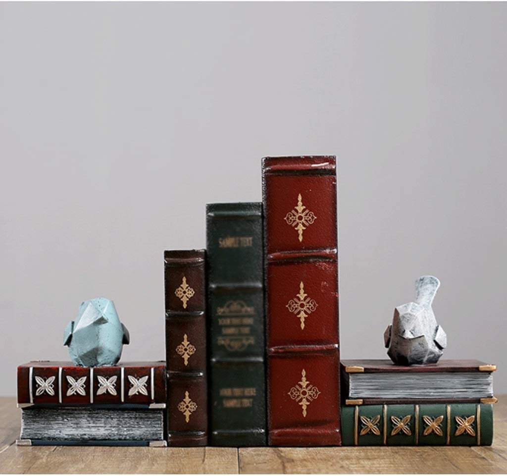 Sujetalibros Decorativo para pájaros, Tapones para Libros pulidos a Mano, Libros de sujeción de Borde Redondo para revistas de Libros Pesados, 1 par de Extremos de Libros