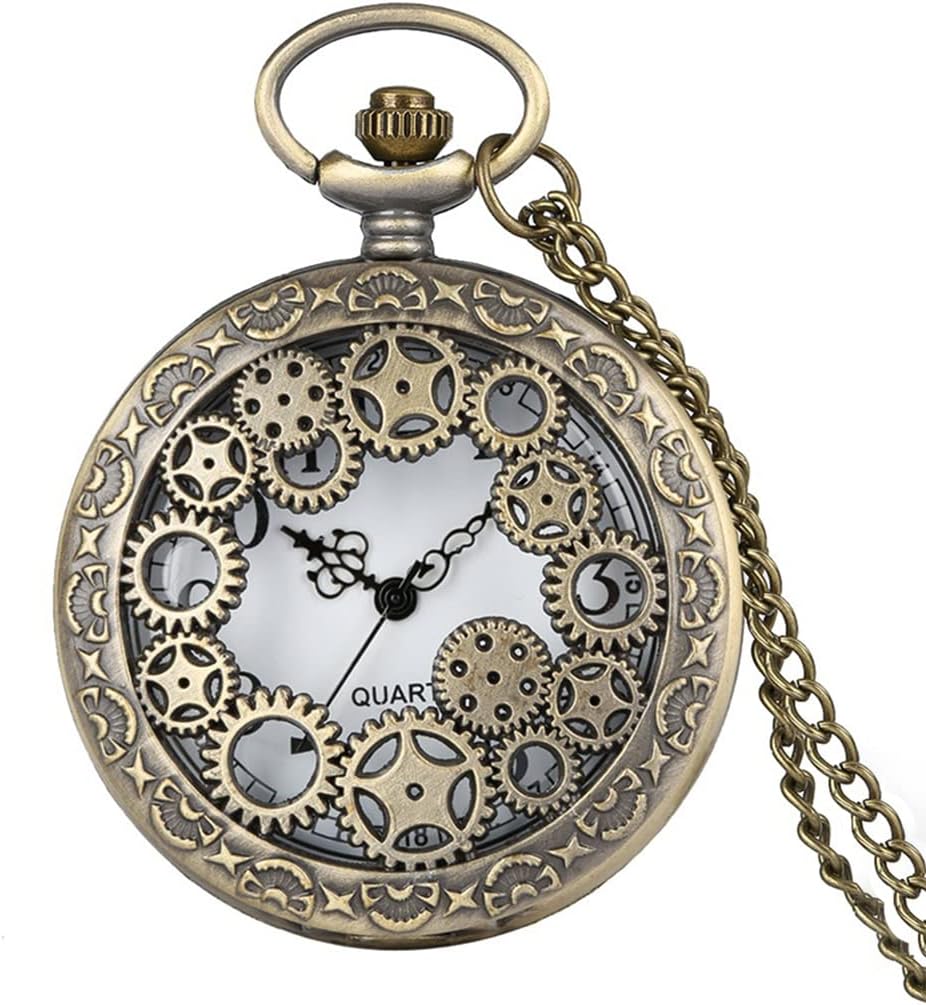 Pendant for Men & Boys Men Pendant Pocket Watch Pendant with Chain Unique Memorable Gift Dual Purpose Stainless Steel Clock for Men | Anniversary Gift for Husband Valentine Gift for Boys