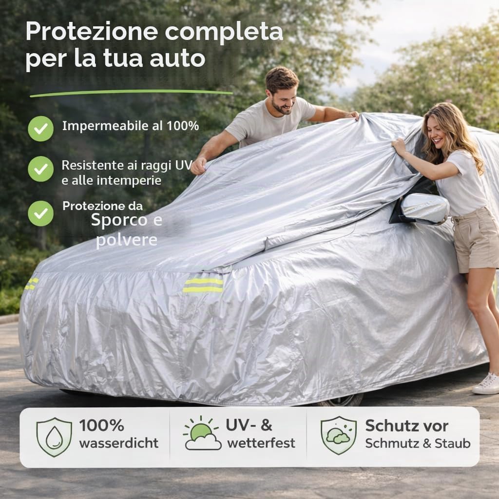 SUV Telo auto Copertura protettiva auto Garage completo Garage auto Copertura - Car Cover - Telo di copertura impermeabile - Copertura auto - Esterno e Interno - (1x SUV (490x190x180cm))
