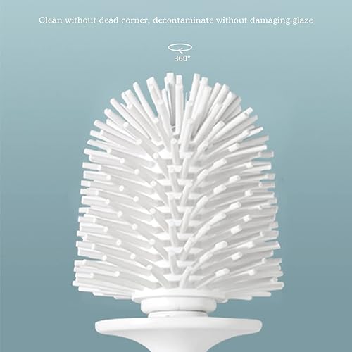 Miniatura 4 de Juego de escobilla de inodoro de pie para baño con soporte para cuerda para colgar, cepillo limpiador de inodoro, herramientas de limpieza,