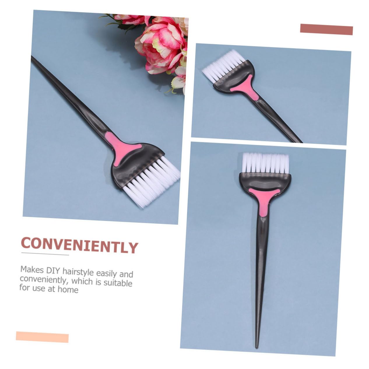 Gogogmee Diy Hair Coloring Kit 5pcs Oil Comb Dye Brush Soft Hair Brush for Home Salon Use