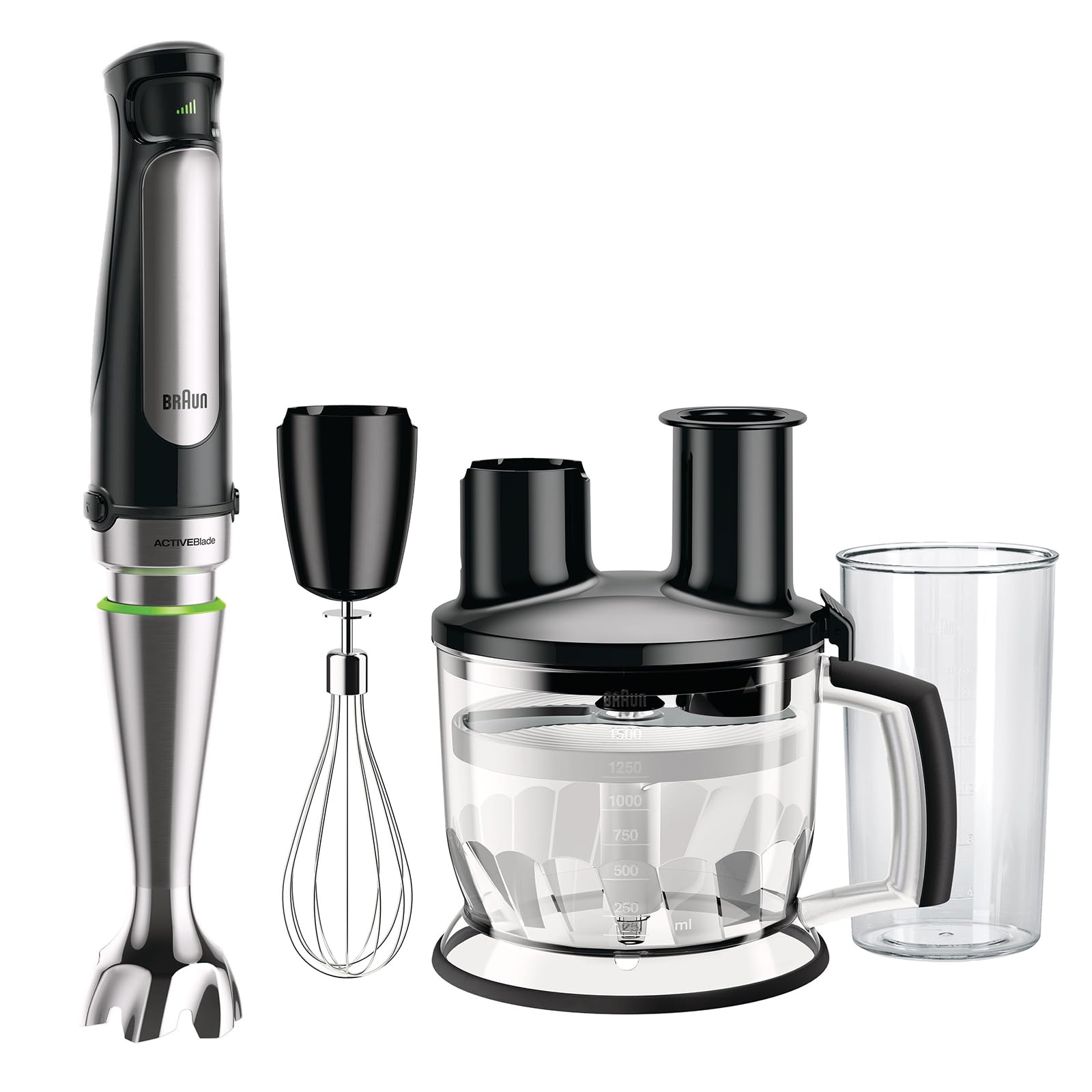 Braun MultiQuick 7 MQ 7075X – 3-in-1 Stabmixer mit Küchenmaschinen-Aufsatz 1.5 l