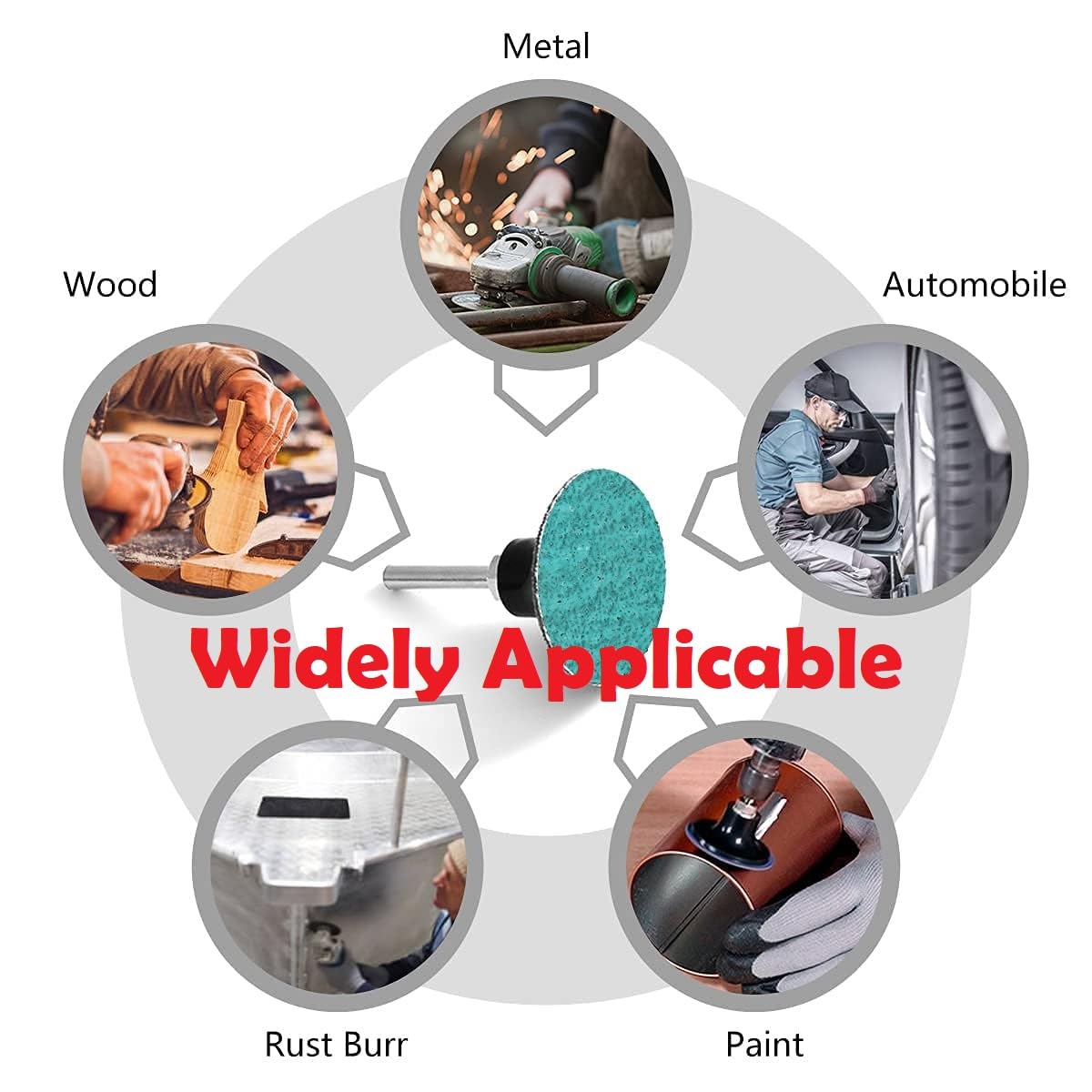 50 Dischi Abrasivi In Zirconia 5.1cm Grana 36 - Per Smerigliatrici E Lavorazione Metalli - Foto 9